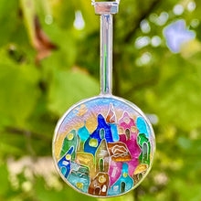 Load image into Gallery viewer, Cloisonné Village Pendulum Pendant