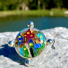 Load image into Gallery viewer, Cloisonné Village Circular Ring