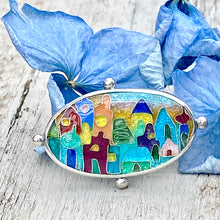 Load image into Gallery viewer, Cloisonné Village Oval Ring