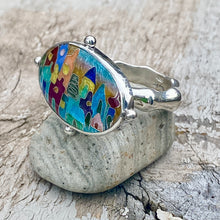 Load image into Gallery viewer, Cloisonné Village Oval Ring
