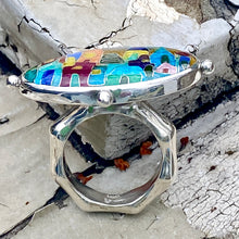 Load image into Gallery viewer, Cloisonné Village Oval Ring