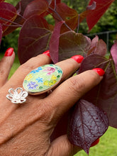 Load image into Gallery viewer, Cloisonné Flower Garden Ring