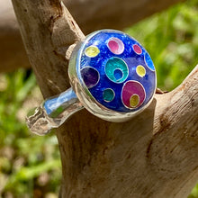 Load image into Gallery viewer, Cloisonné Blue Cosmos