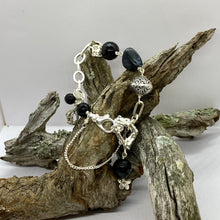 Load image into Gallery viewer, Liquid Silver Bracelet - Onyx