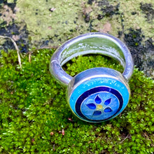 Load image into Gallery viewer, Cloisonné Forget Me Not Flower Ring