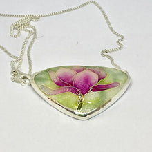 Load image into Gallery viewer, Cloisonné Magnolia Necklace