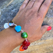 Load image into Gallery viewer, Liquid Silver Bracelet - Colour Me Yellow